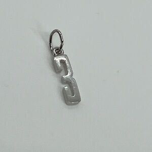 Vtg 925 Sterling Silver Number 3 #3 Charm / Pendant